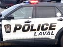 Une voiture de police de Laval. 