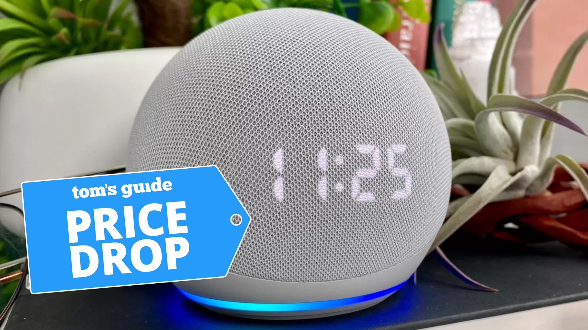 Amazon Echo Dot avec Clock 5e génération avec étiquette d'offre