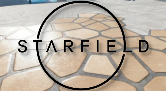 Starfield logo with some pavement from New Atlantis behind it.