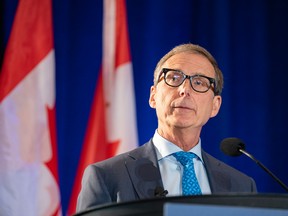 Le gouverneur de la Banque du Canada, Tiff Macklem, s'exprimant à Calgary, le 7 septembre.