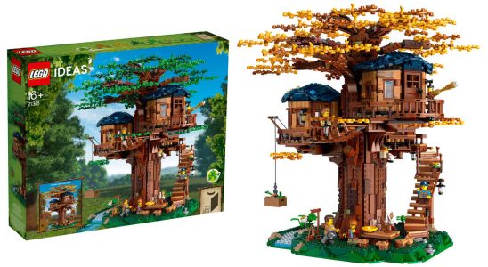 Cette vente de cabane dans les arbres Lego est en vente à un prix avantageux et contient du plastique à base de plantes