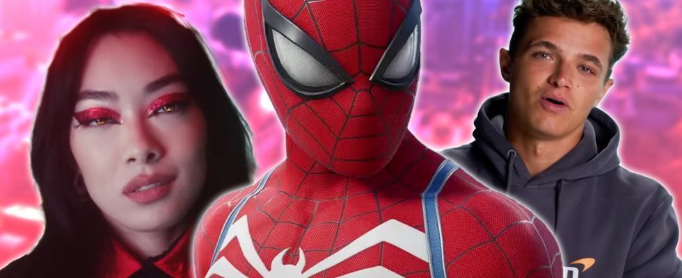 Spider-Man 2 s'habille pour collaborer avec Rina Sawayama et Lando Norris