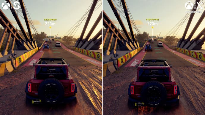 Capture d'écran de la Xbox Series X vs Series du Crew Motorfest