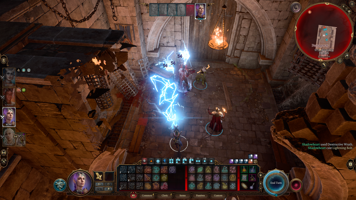 Baldur's Gate 3 Tempest Cleric tirant un éclair dans le cadre d'un guide de la meilleure construction pour la classe.