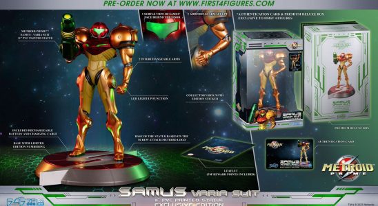 Les 4 premiers chiffres révèlent la statue du costume Metroid Prime Samus Varia