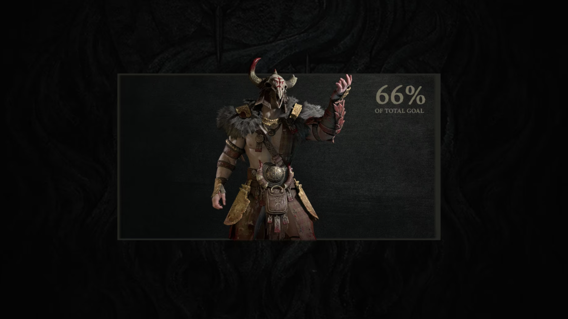 Une image d'une armure barbare, une récompense pour avoir atteint 66 % de la récente collecte de sang de Diablo 4.