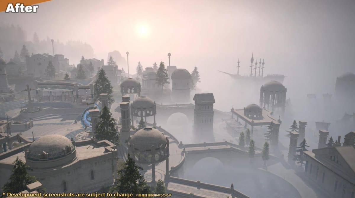Brouillard de mise à jour graphique de Final Fantasy XIV après