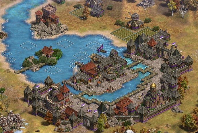 Capture d'écran de Skyrim's Riften recréé dans Age of Empires 2