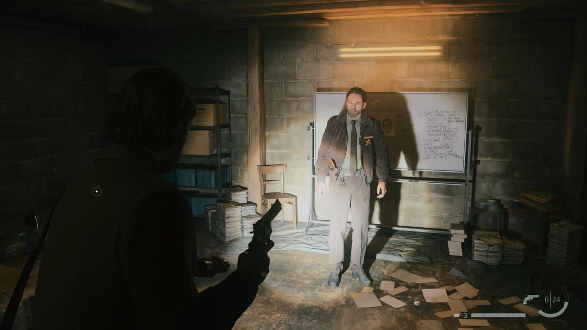 Le joueur, en tant qu'Alan Wake, rencontre un shérif nommé Tim Breaker dans Alan Wake II.