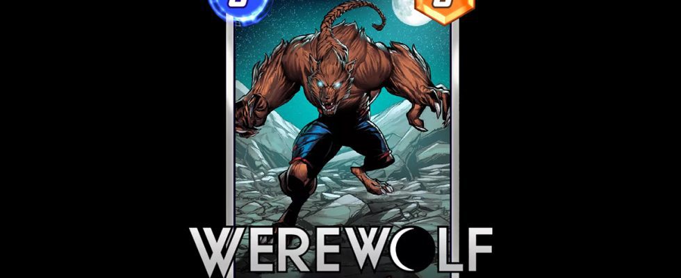 An image showing the Werewolf by Night card in Marvel Snap