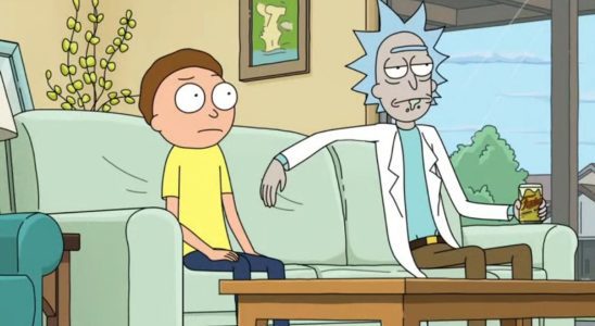 Rick and Morty on the couch