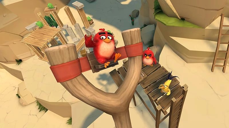 Angry Birds VR : capture d'écran de l'Île des Cochons