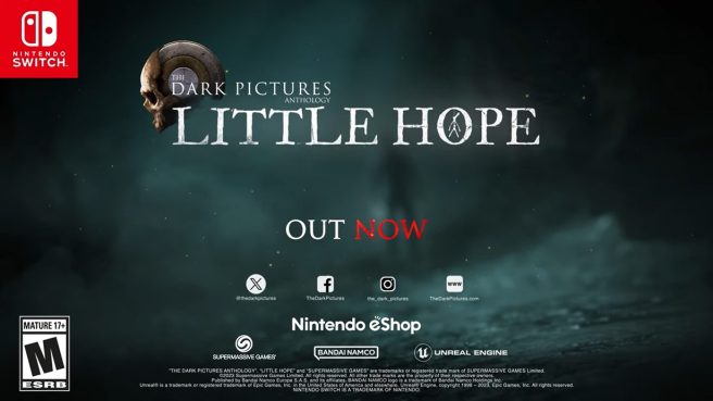 Bande-annonce de lancement de The Dark Pictures Anthology Little Hope Switch