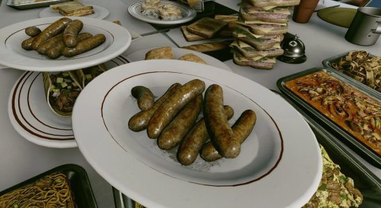 Some sauasages on a plate