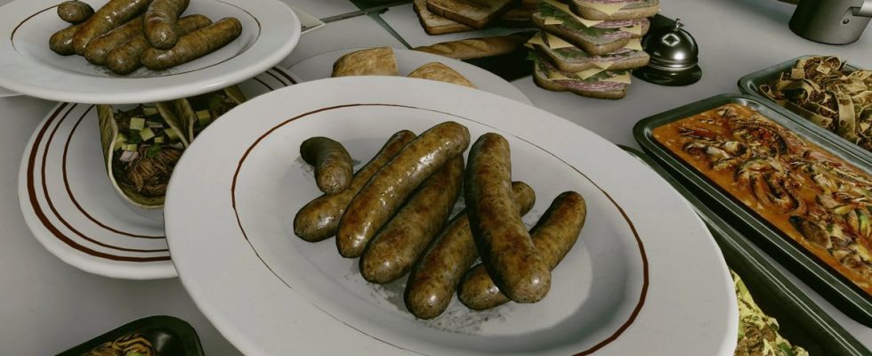 Some sauasages on a plate