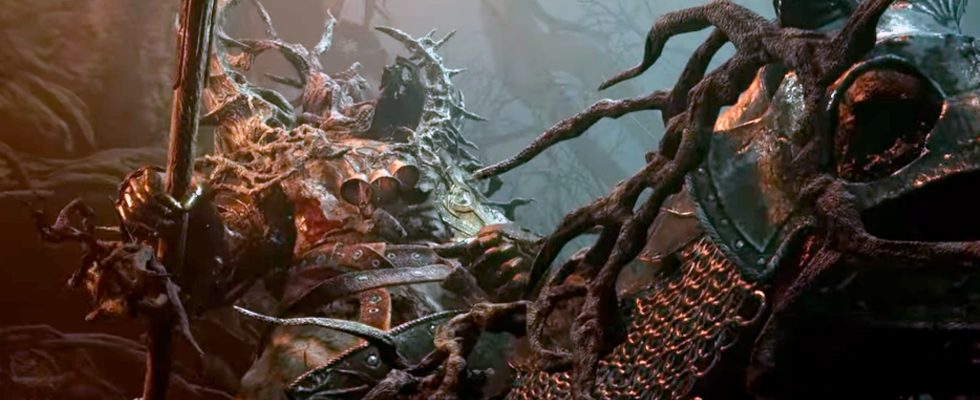 Hushed saint in Lords of the Fallen header as part of a guide on how to beat him.