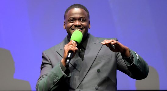 LONDON, ENGLAND - OCTOBER 15: Director and screenwriter Daniel Kaluuya speaks onstage ahead of "The Kitchen" Closing Night Gala premiere during the 67th BFI London Film Festival at The Royal Festival Hall on October 15, 2023 in London, England. (Photo by Eamonn M. McCormack/Getty Images for BFI)