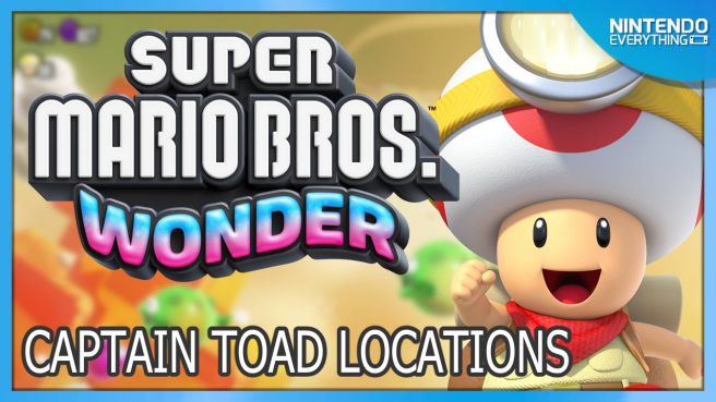 Tous les emplacements de Captain Toad Super Mario Bros. Wonder