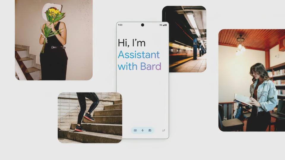 Diapositive montrant les aspects de Google Assistant avec Bard