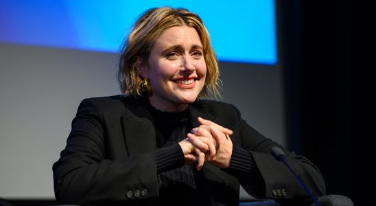 LONDON, ENGLAND - OCTOBER 08: Greta Gerwig during the Greta Gerwig Screen Talk at the 67th BFI London Film Festival at the BFI Southbank on October 08, 2023 in London, England. (Photo by Joe Maher/Getty Images for BFI)