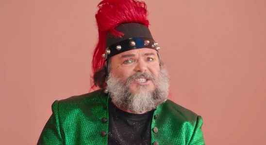 Jack Black performing Peaches in his music video