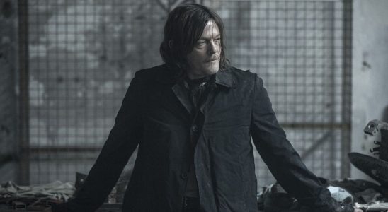 Daryl leaning against table in The Walking Dead: Daryl Dixon