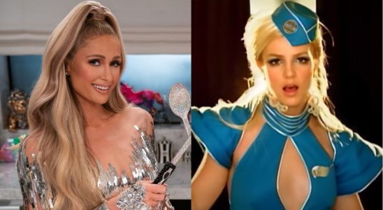 Paris Hilton on Cooking with Paris and Britney Spears in Toxic music video.