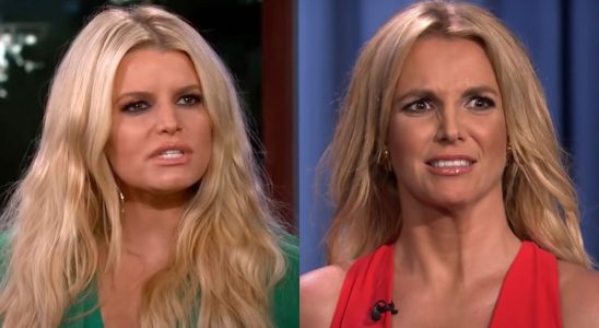 Jessica Simpson on Jimmy Kimmel and Britney Spears on Jimmy Fallon.