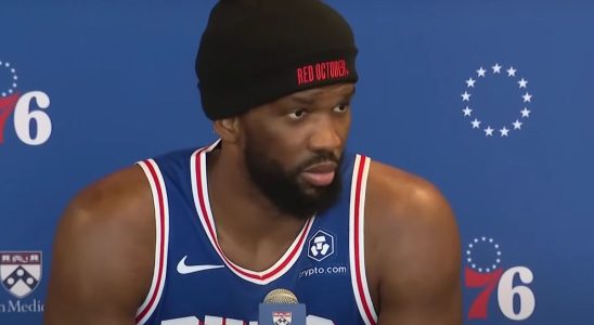 Joel Embiid at the 2023 Media Day