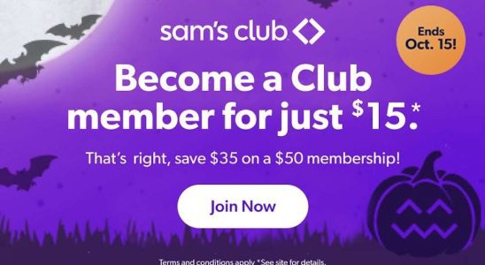 L'adhésion d'un an au Sam's Club coûte seulement 15 $ pour une durée limitée