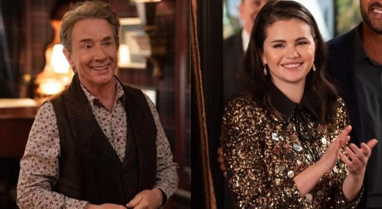 From left to right: Press images of Martin Short and Selena Gomez in Only Murders in the Building.