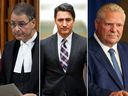 De gauche à droite, Anthony Rota, Justin Trudeau et Doug Ford ont tous présenté leurs excuses ces derniers jours.