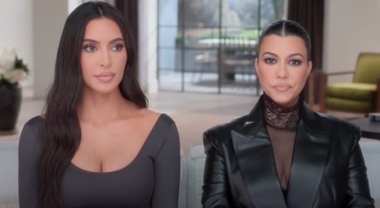 Kim Kardashian and Kourtney Kardashian on The Kardashians.