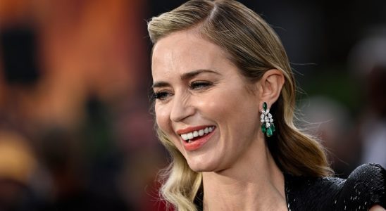 LONDON, ENGLAND - JULY 13: Emily Blunt attends the "Oppenheimer" UK Premiere at Odeon Luxe Leicester Square on July 13, 2023 in London, England. (Photo by Gareth Cattermole/Getty Images)