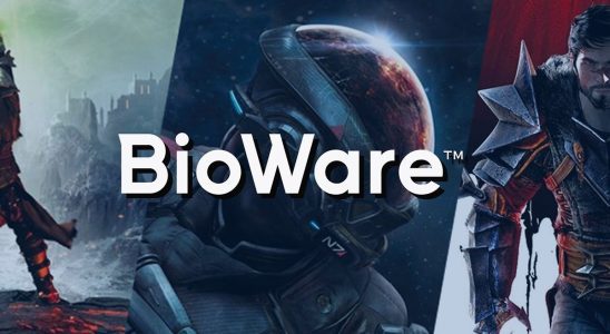 BioWare logo over Mass Effect N7 helmet concept art