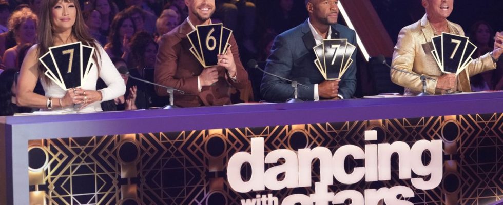 Dancing with the Stars Season 32 judges and guest judge Michael Strahan
