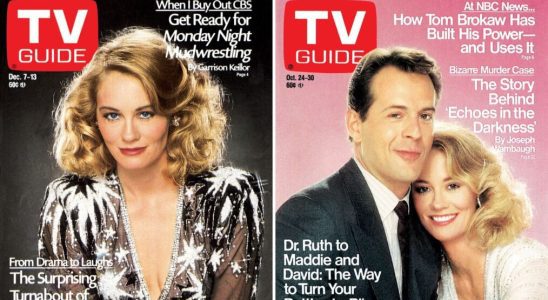 Cybill Shepherd and Bruce Willis TV Guide Magazine covers