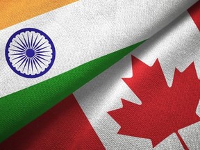 Le Canada et l'Inde signalent ensemble la texture du tissu textile.