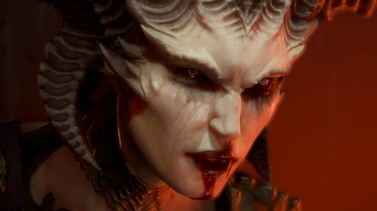 Notes de mise à jour de la mise à jour 1.2.1 de Diablo 4 – Lilith, l'air épuisée après un combat.