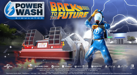 Retour vers le futur débarque dans PowerWash Simulator le mois prochain