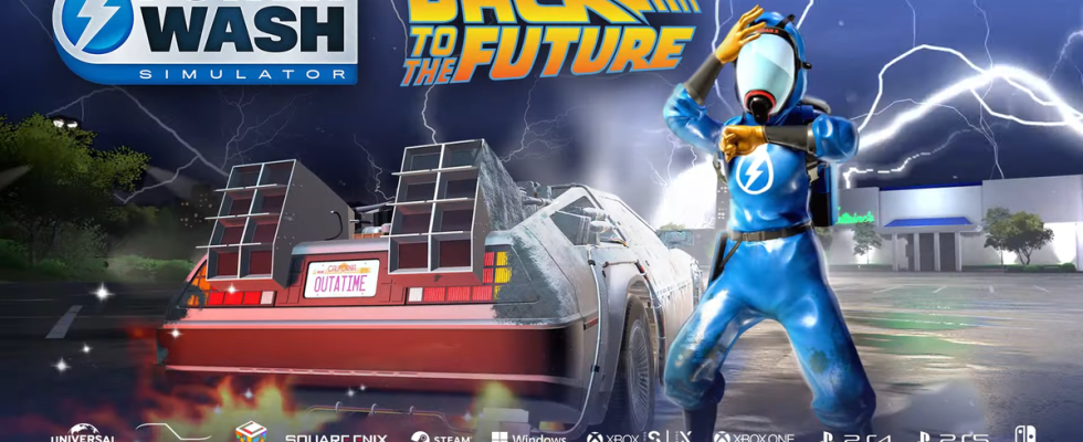 Retour vers le futur débarque dans PowerWash Simulator le mois prochain
