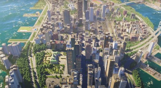 Image of virtual metropolis at day time in Cities: Skylines 2.