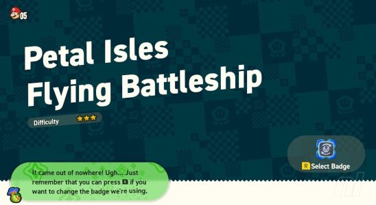 Super Mario Bros. Wonder: Petal Isles - Cuirassé volant