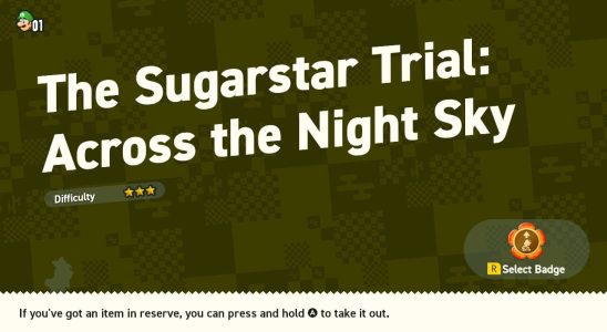 Super Mario Bros. Wonder: World 3 - Le procès Sugarstar - À travers le ciel nocturne
