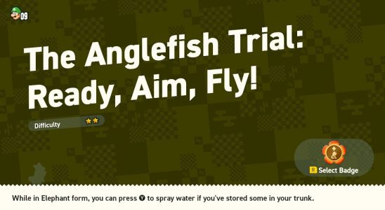Super Mario Bros. Wonder : World 3 - The Anglefish Trial : À vos marques, visez, volez !