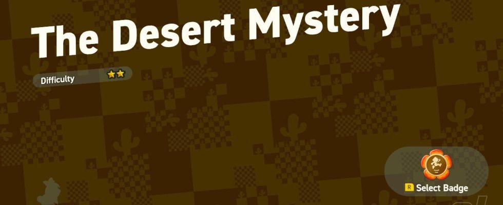 Super Mario Bros. Wonder : World 4 - Le mystère du désert