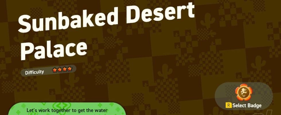 Super Mario Bros. Wonder: World 4 - Palais du désert ensoleillé