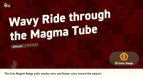 Super Mario Bros. Wonder: World 6 - Promenade ondulée à travers le tube de magma