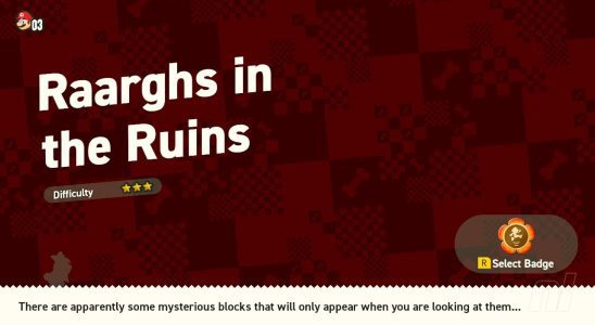 Super Mario Bros. Wonder: World 6 - Raarghs dans les ruines