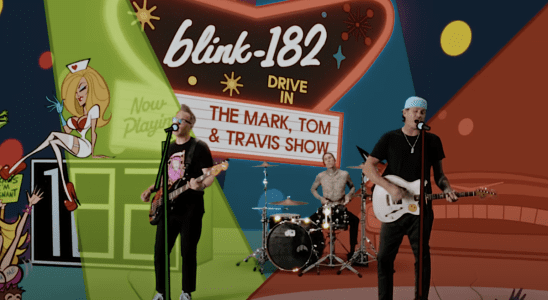 Tom DeLonge de Blink-182 me dit en quoi leur film de concert serait différent du film Eras Tour de Taylor Swift, et des blagues sur Dick sont impliquées